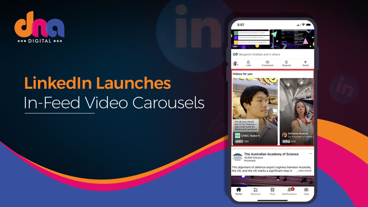 LinkedIn Introduces In-Feed Video Carousels