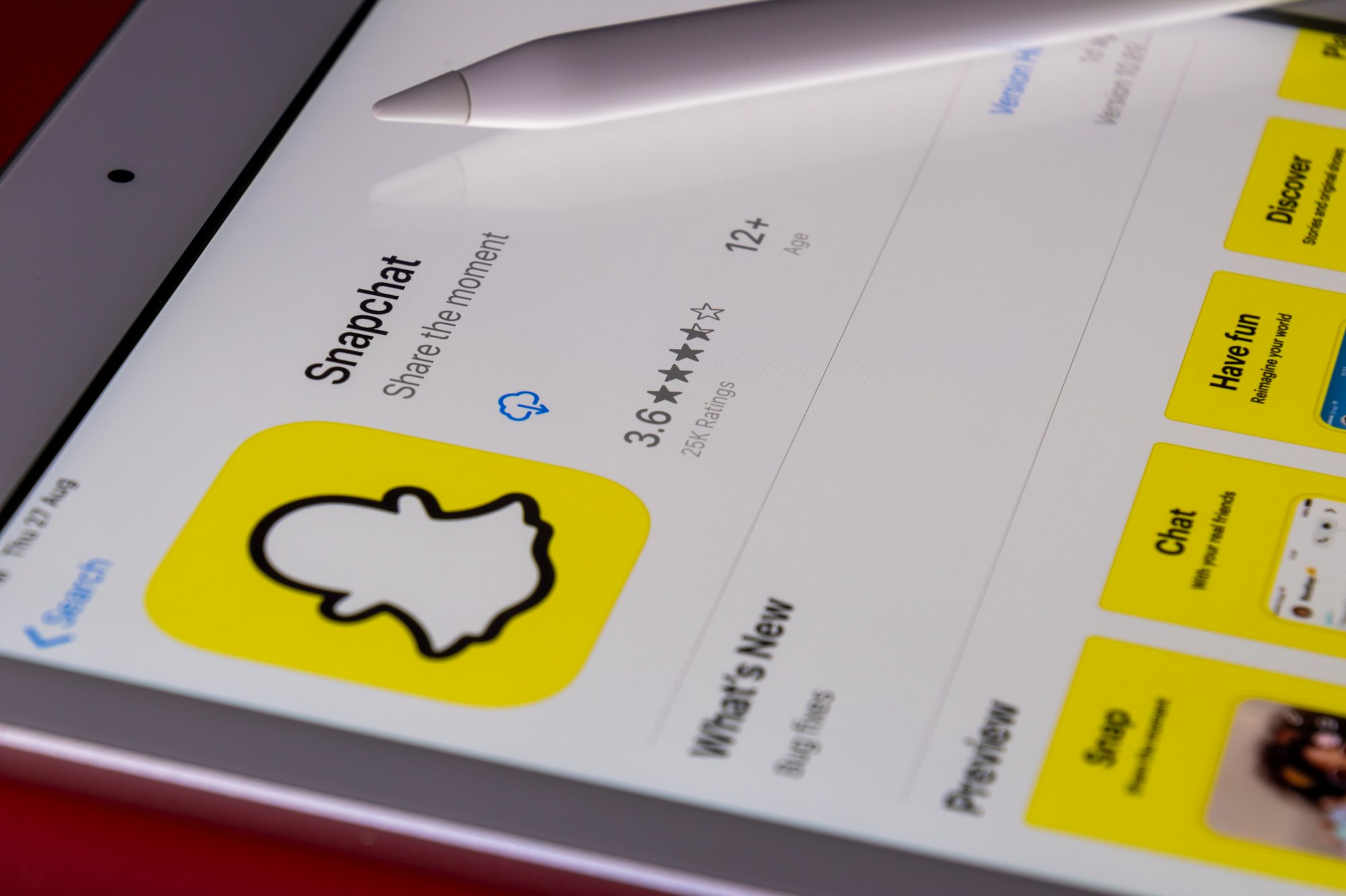 Snapchat has released a native app specifically for iPad users.