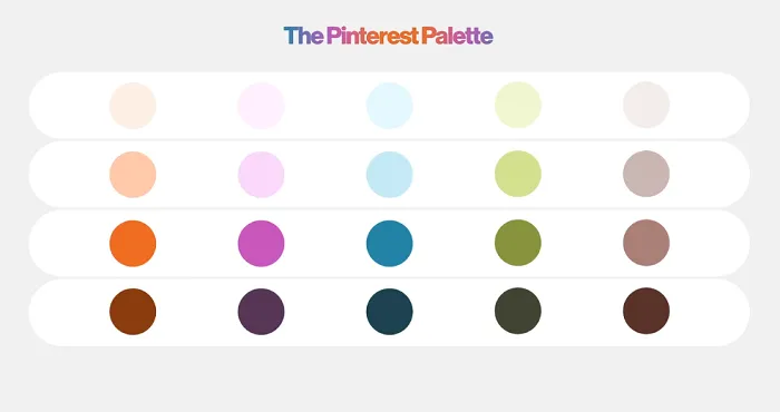 Pinterest showcases the top color trends expected to dominate in 2024.