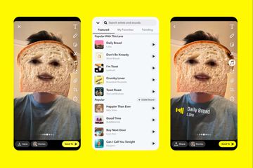 Snapchat introduces AR lenses for use in Skype chats.