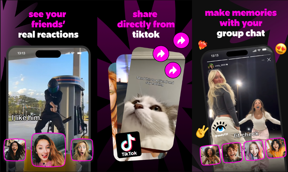 Introducing Seen, a new app that allows friends to record their reactions to TikToks and other content.