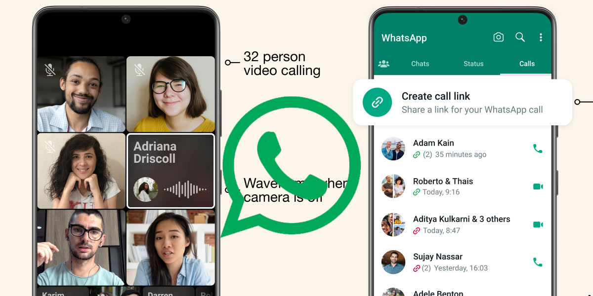 WhatsApp has enhanced its calling experience by introducing new features, including support for 32-person video calls.