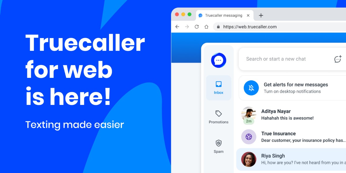 Truecaller Launches a Web Client for Android Users.