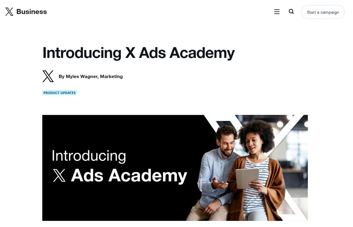 X Introduces Ads Academy, a Marketing Education Platform.