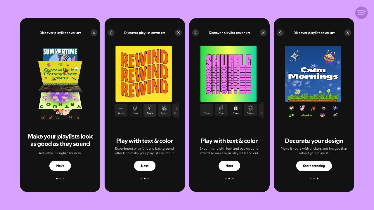 Spotify now allows users to design custom cover art for their playlists.