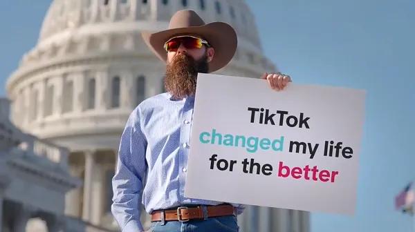 TikTok Initiates New Advertising Campaign Against the Sell-off Bill.