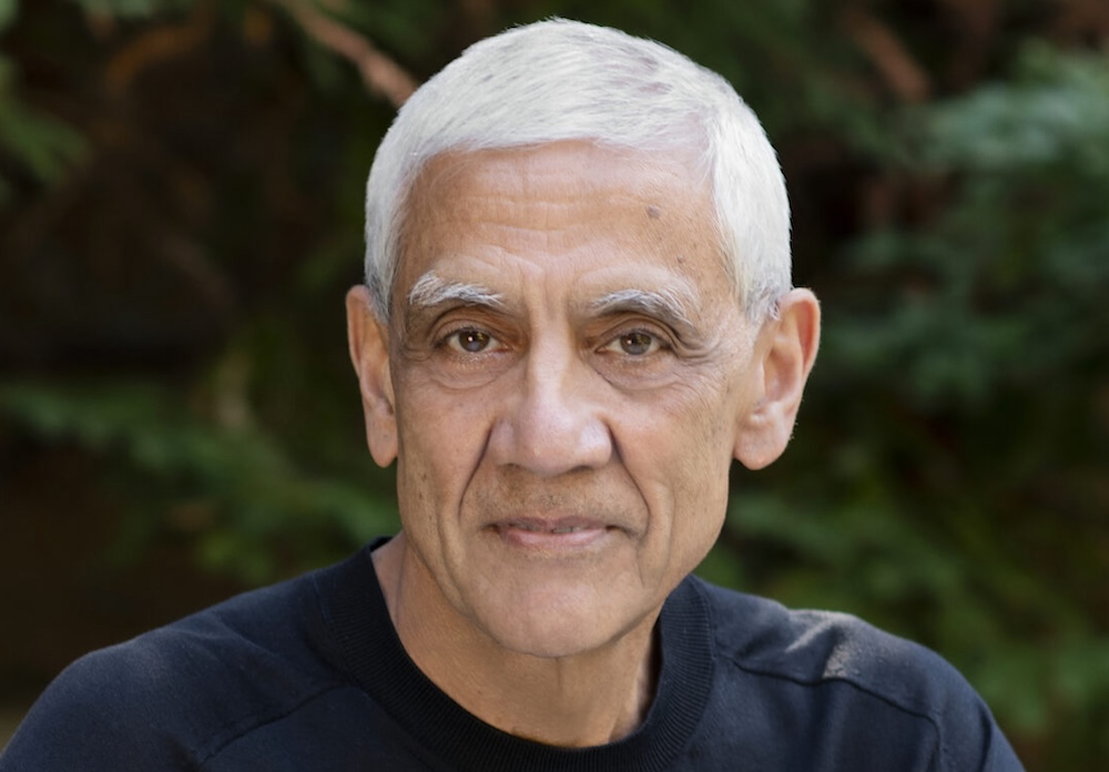 Vinod Khosla remains optimistic about AI, despite its associated risks.