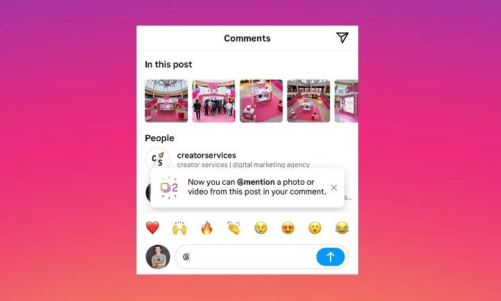 Instagram is testing the ability to comment on individual frames within a carousel post.