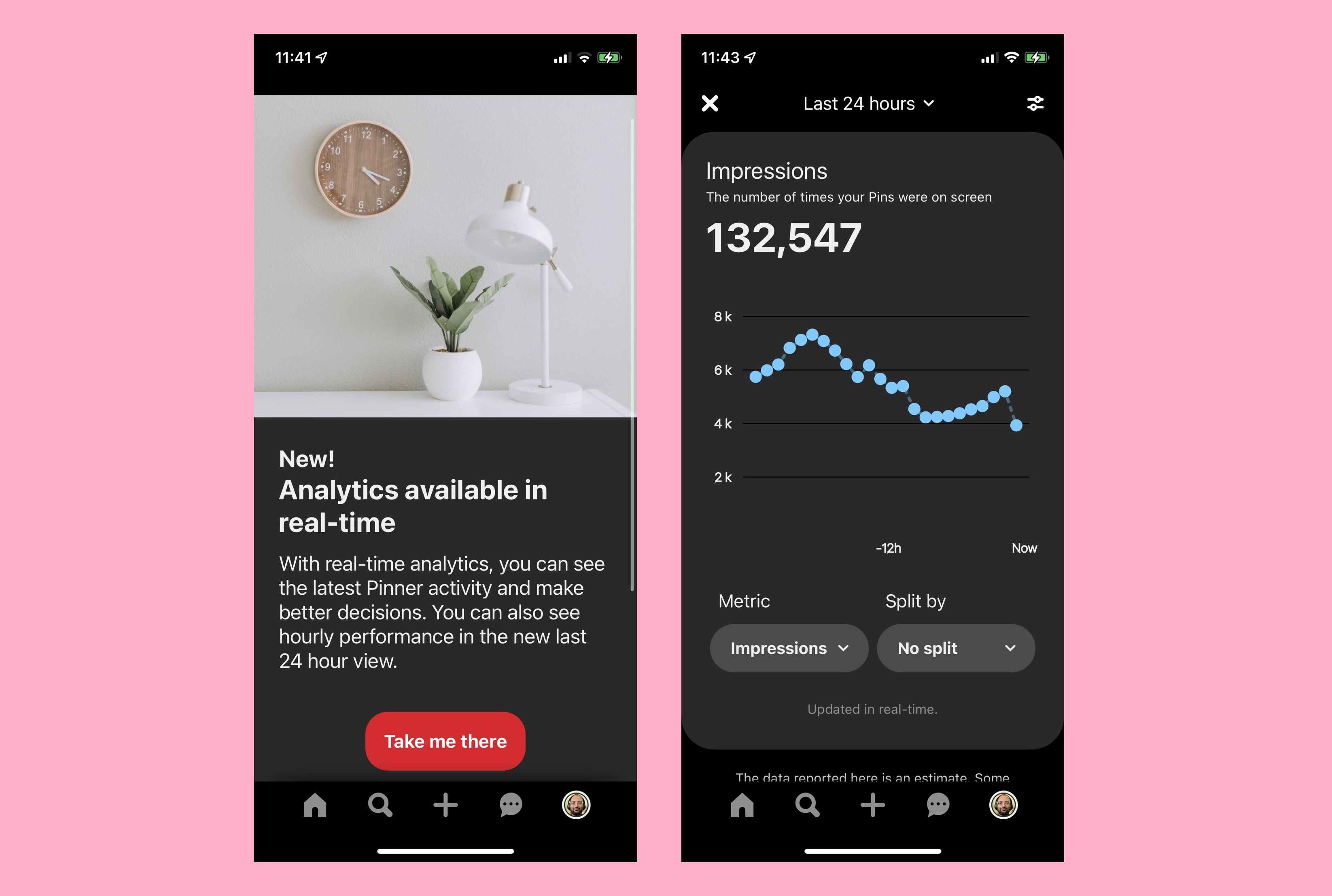 Pinterest Introduces Real-Time Analytics in Its Mobile App.