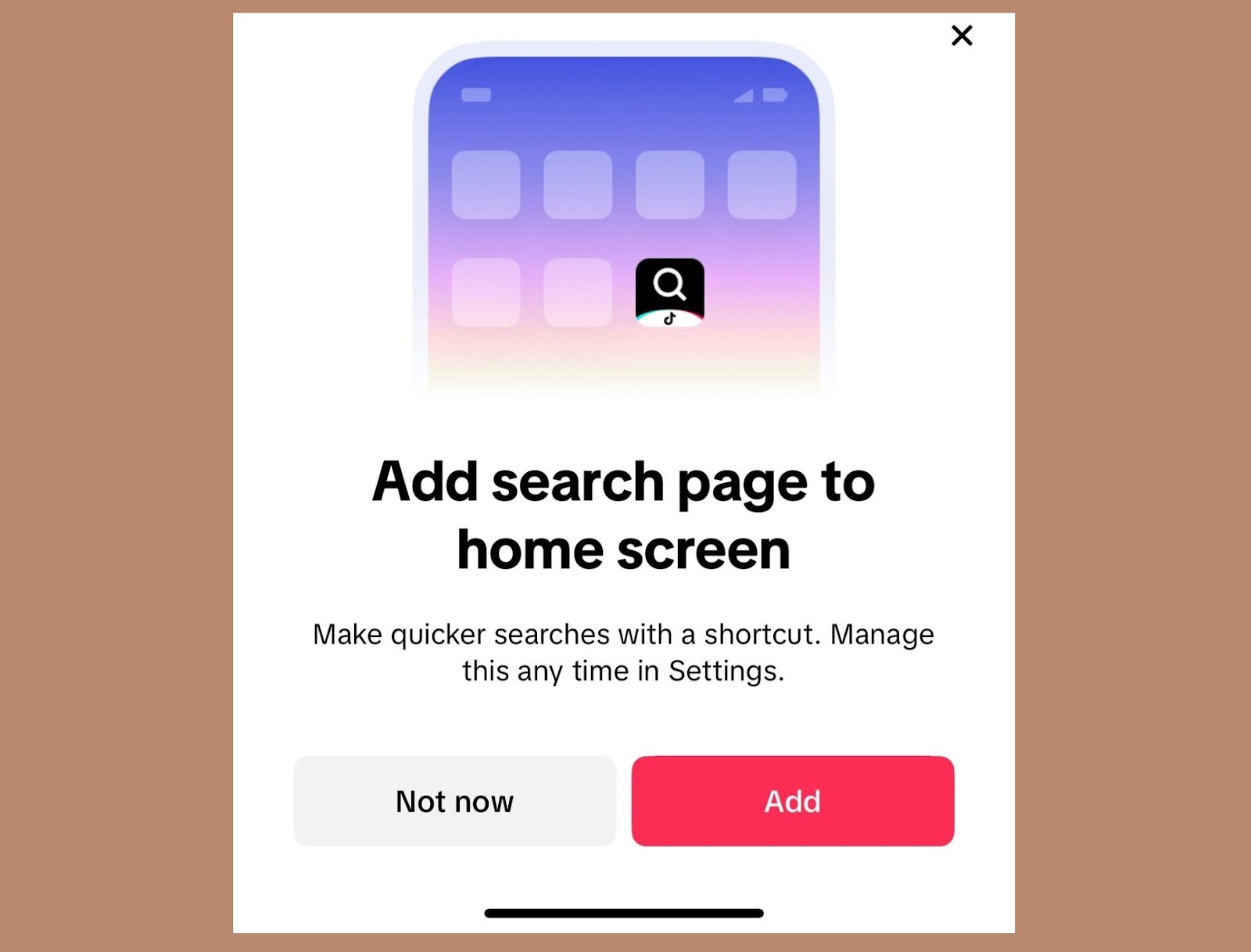 TikTok Encourages Users to Download a New, Standalone Search Shortcut