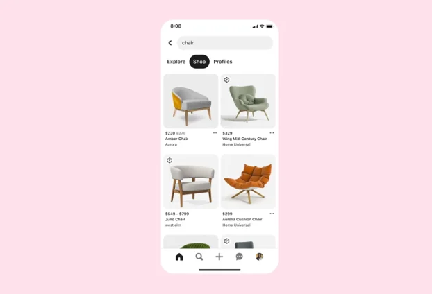 Pinterest Expands Its AR Shopping Feature to Include Furniture and Home Décor.