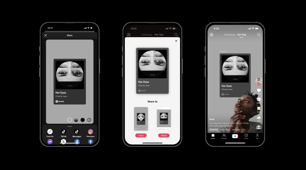 TikTok’s New Feature Allows Music Fans to 'Share to TikTok' Directly from Spotify and Apple Music.
