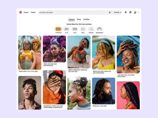 Pinterest has introduced a 'Hair Pattern Search' feature to enhance inclusion and usability within the app.