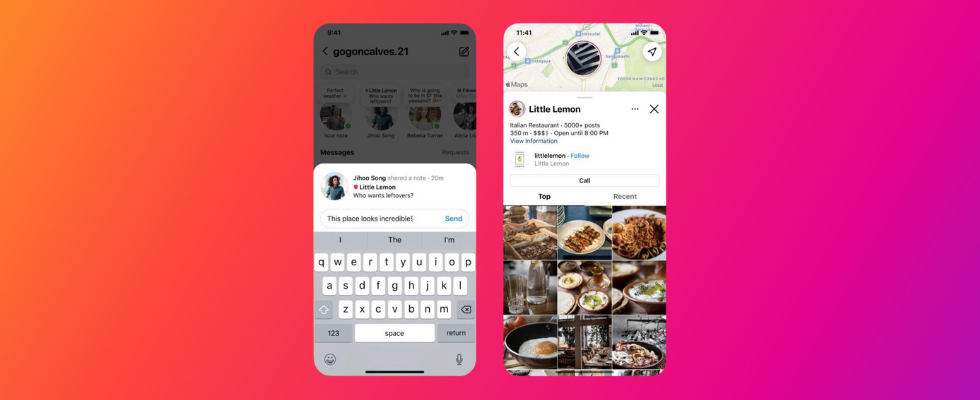 Instagram Tests Location Tags in Notes