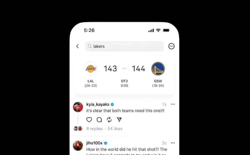 Threads Introduces Live Sports Scores, Starting with NBA Games