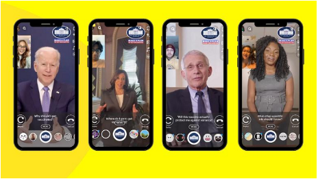 The White House is using Snapchat to share vaccine information with younger audiences.