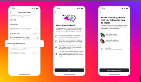 Instagram to Soon Allow Users to Reset Recommendations Directly in the Feed