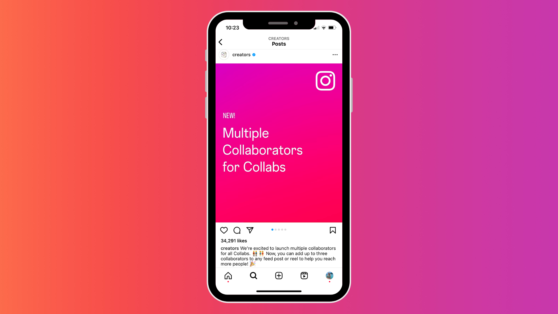 Instagram now allows you to add up to three collaborators on posts and Reels.