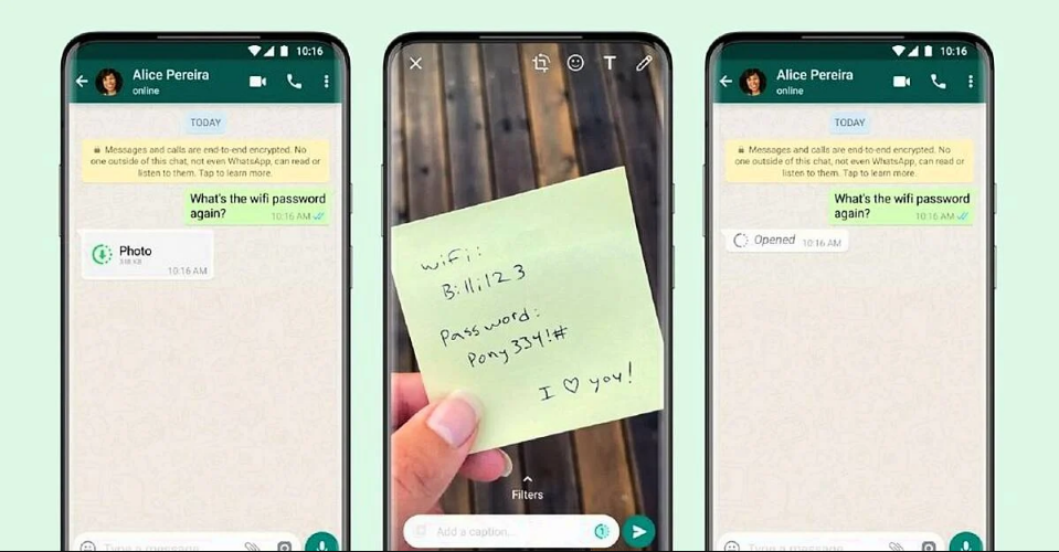 WhatsApp Introduces Disappearing Photos and Videos After a Single View