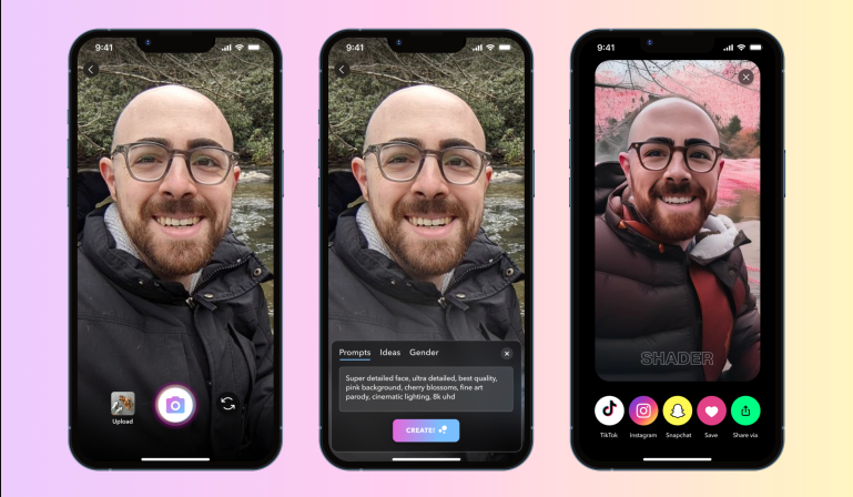 The former Snap design lead launches Shader, an AR creation tool that leverages AI to generate custom effects.