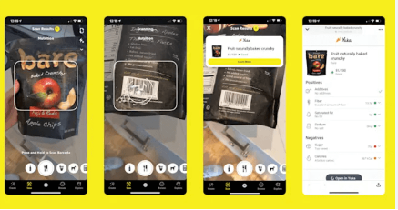 Snapchat has added a new barcode scanning feature for selected products, offering more detailed insights.